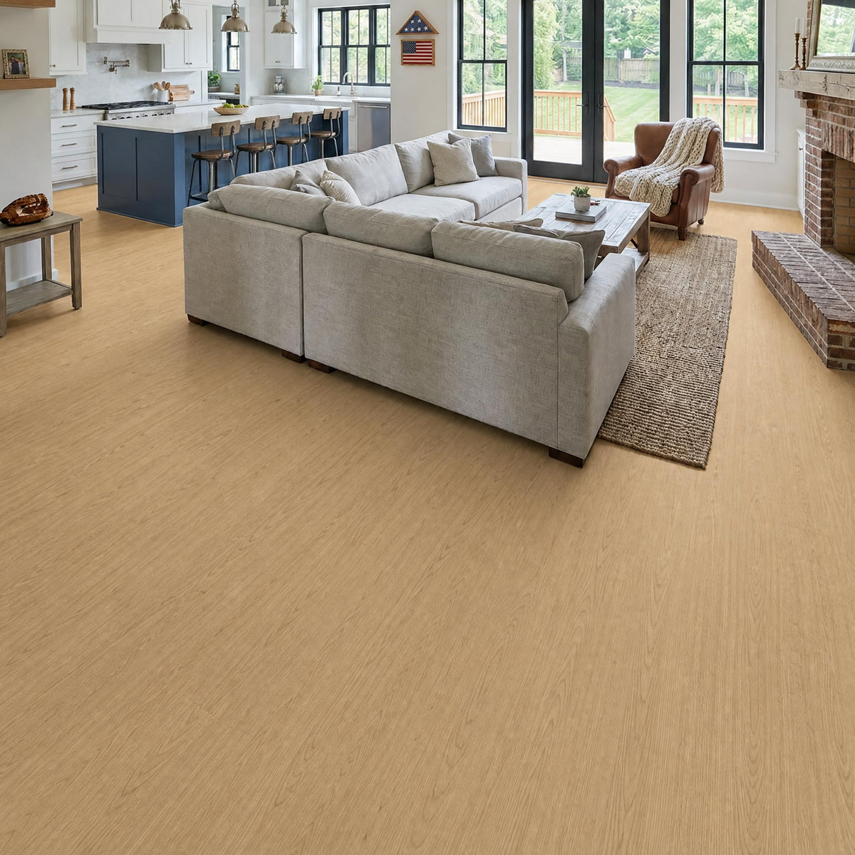 Peel and Stick Floor Tiles, 35in×5.9in 36-Pack Wood Grain Vinyl Flooring, 52 Square Feet, Easy DIY Self-Adhesive