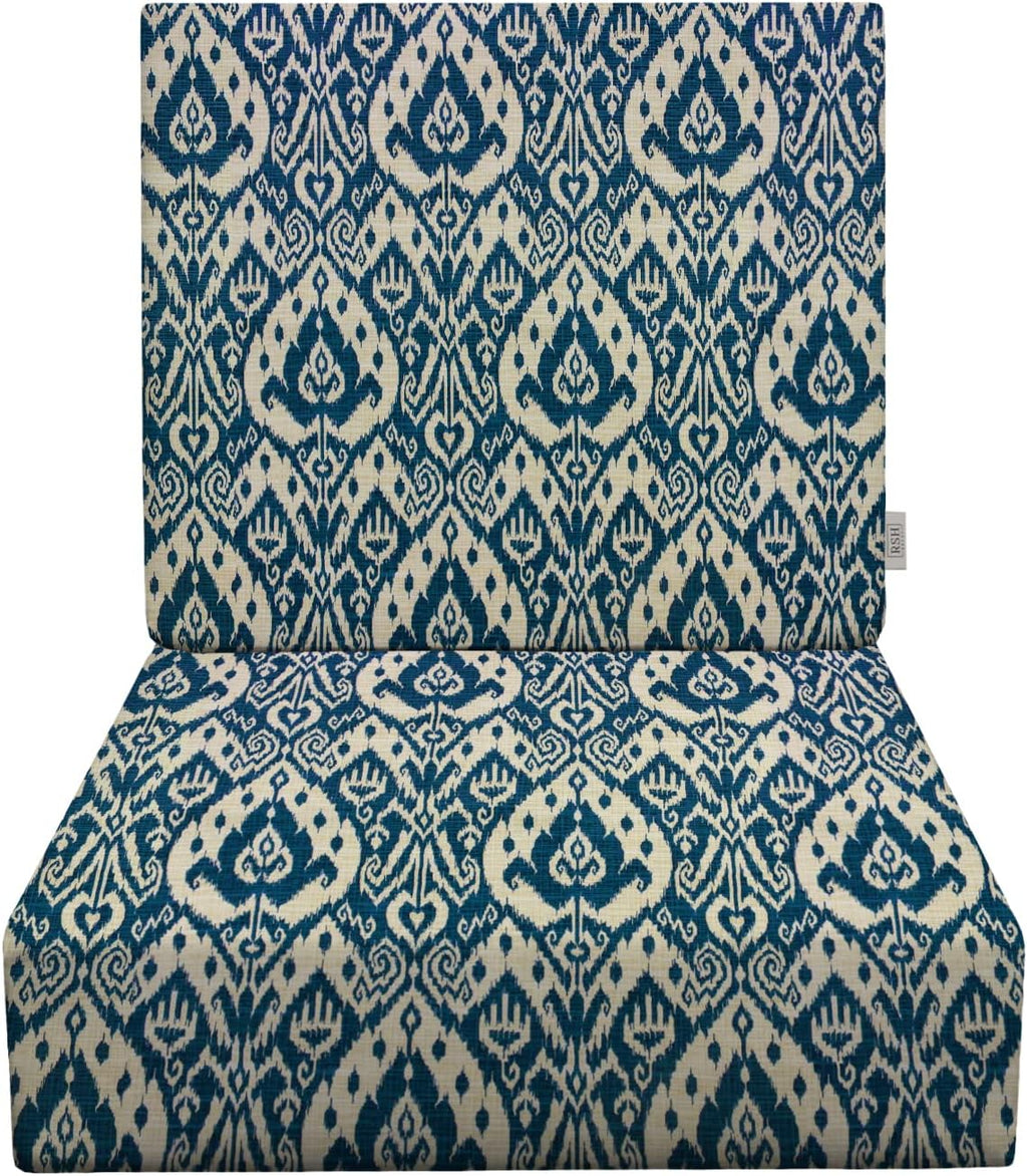 Deep Seating Foam Cushion Set | 24" x 27" Seat | All-Weather Spun Polyester Fabric | Water and Fade-Resistant |