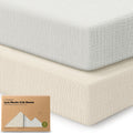 2-Pack Muslin Crib Sheets for Boy, Girl, 52x28 Fitted (Greige) | 100% Organic Cotton Fitted Baby Crib Mattress Sheet