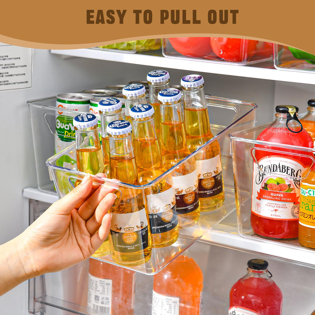 12 Pack Pantry Organization and Storage,Clear Plastic Storage Bins