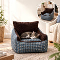 Dog Couch Bed - Orthopedic Pet Sofa with Bolstered Edges, Removable Washable Cover, Scratch Resistant Non-Slip Base