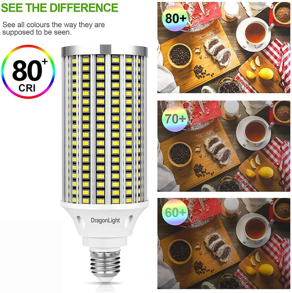 60W LED Corn Light Bulbs 6000K Daylight 7200Lumens, 2 Pack
