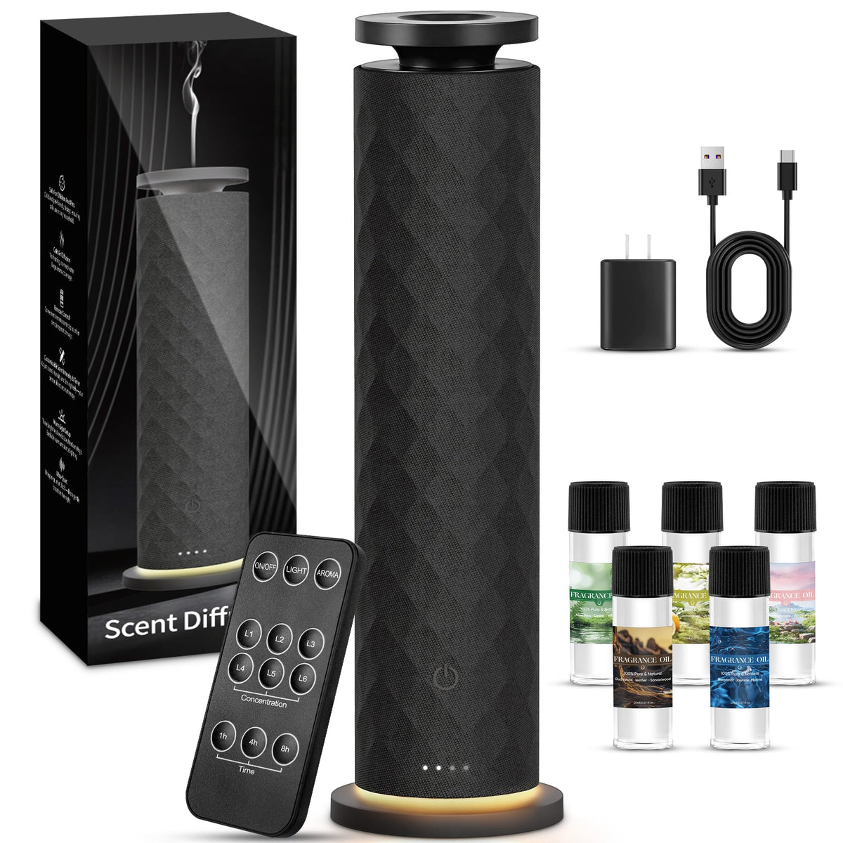 Hotel Scent Diffuser, Waterless Scent Diffuser, Quiet Operation, Suitable s, Offices, and Hotels, Contains Five