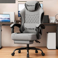 Gaming Chair, Desk Chair with Linen Breathable Mesh Fabric, Office Chair with Adjustable Lumbar Support, Computer