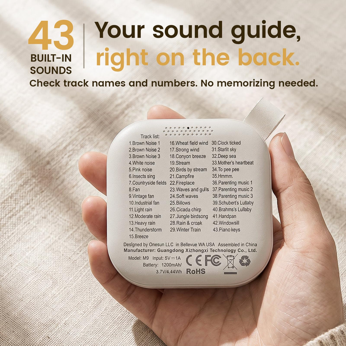 Sound White Noise Machine & Essentials for Baby & Adults -Putty