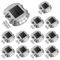 Solar Deck Driveway Dock Lights,Solar Pathway Lights,White 12 Pack