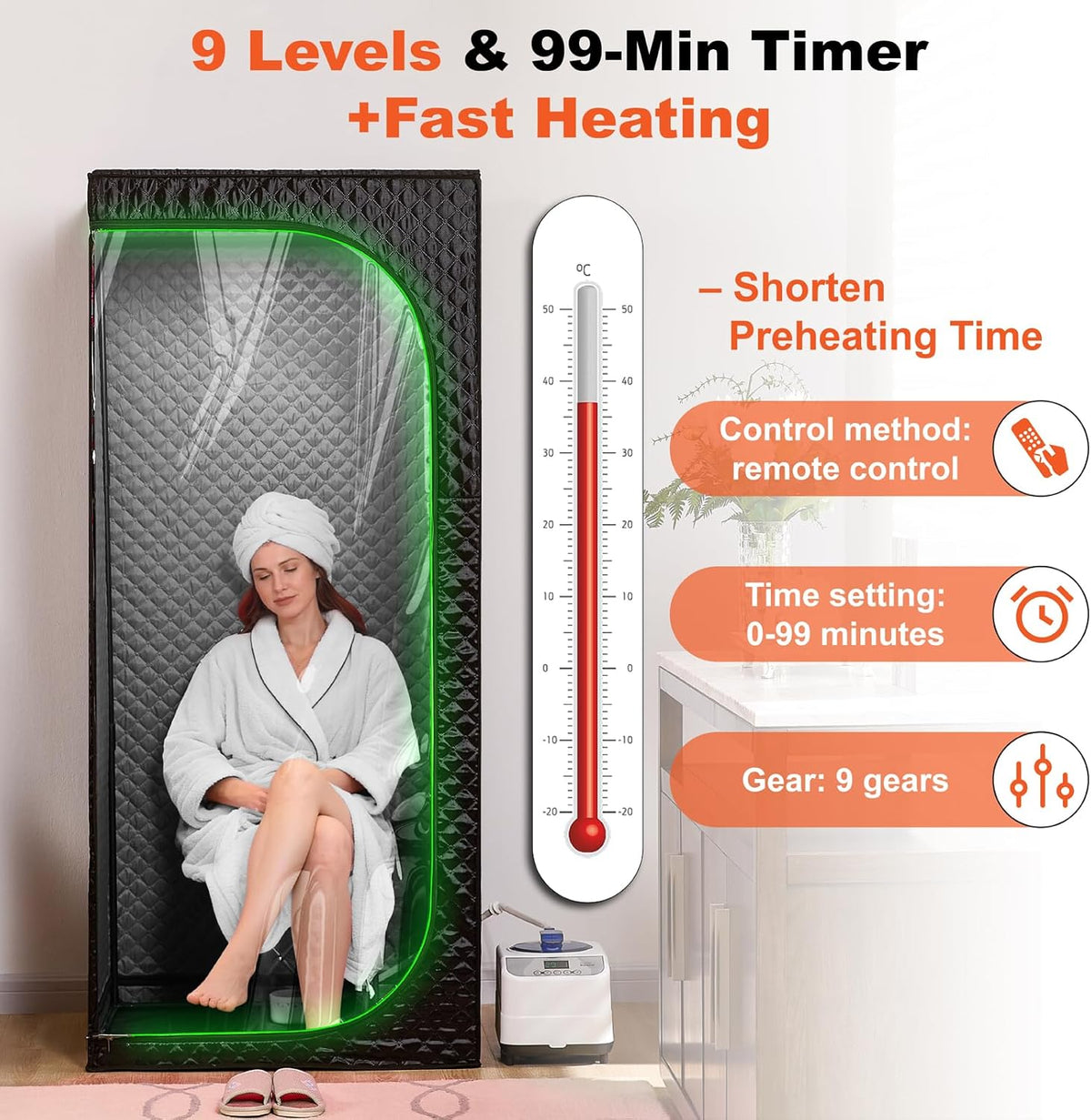 Portable Full-Body Steam Sauna Tent for Home