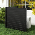 2 Panels Outdoor Privacy Screen, 48''W x 48''H Air Conditioner Fence, Trash Can Enclosure with Stakes, PP Vinyl