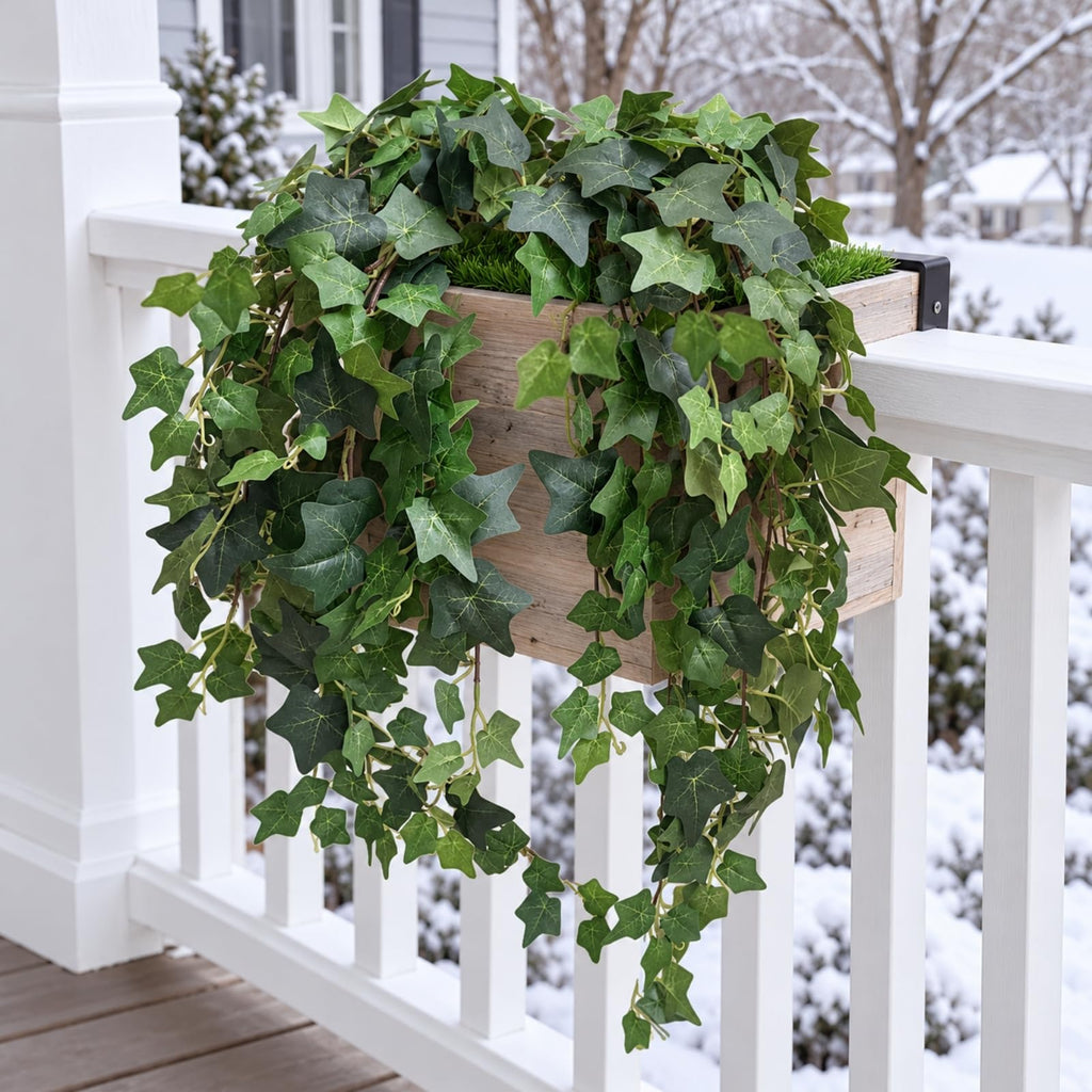 Artificial Ivy Plants Fake Hanging Vine Greenery for Winter Outdoor Planter