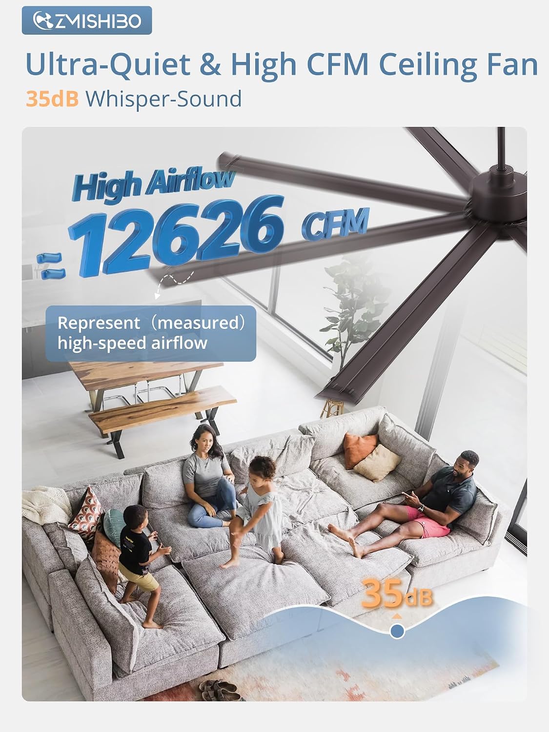 84" Ceiling Fan with LED Light and Remote - Oil Bronze