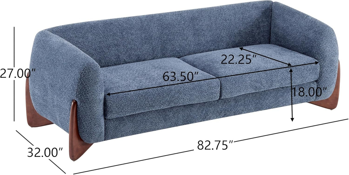 Almab 82 Inches Sofa Couch, Cozy Boucle Upholstered 3-Seater Sofa, Wood Frame Couch, Comfy Couches , Modern Sofa