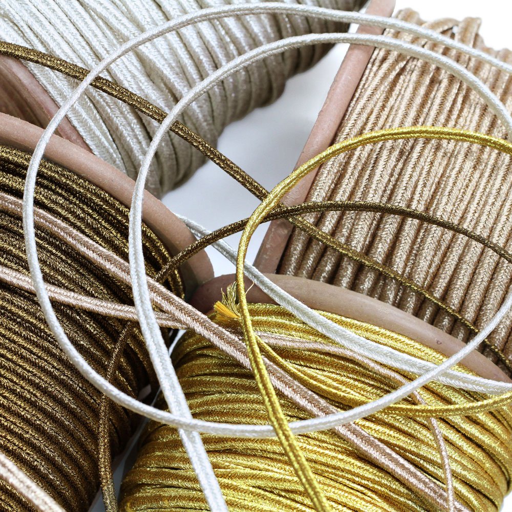 M Yellow Gold Bullion Soutache Braid: 5 Yards - 4m