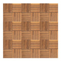 36Pcs 12x12 Inch Hardwood Interlocking Deck Tiles, All-Weather Waterproof Outdoor Flooring for Patio, Sun Terrace & Living Room (Brown)