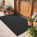 Front Door Mat Outside Entrance, Non Slip Doormat, Black 24"x36"