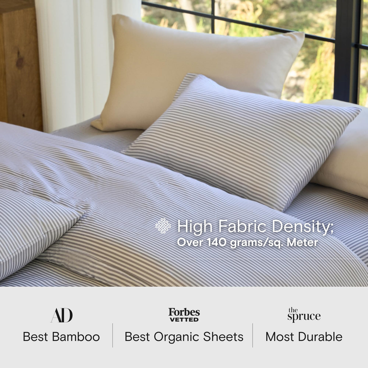 DOZ Duvet Cover Set, 100% Viscose derived from Bamboo, Organically Grown, Buttery Soft, Cooling Duvet Covers, High
