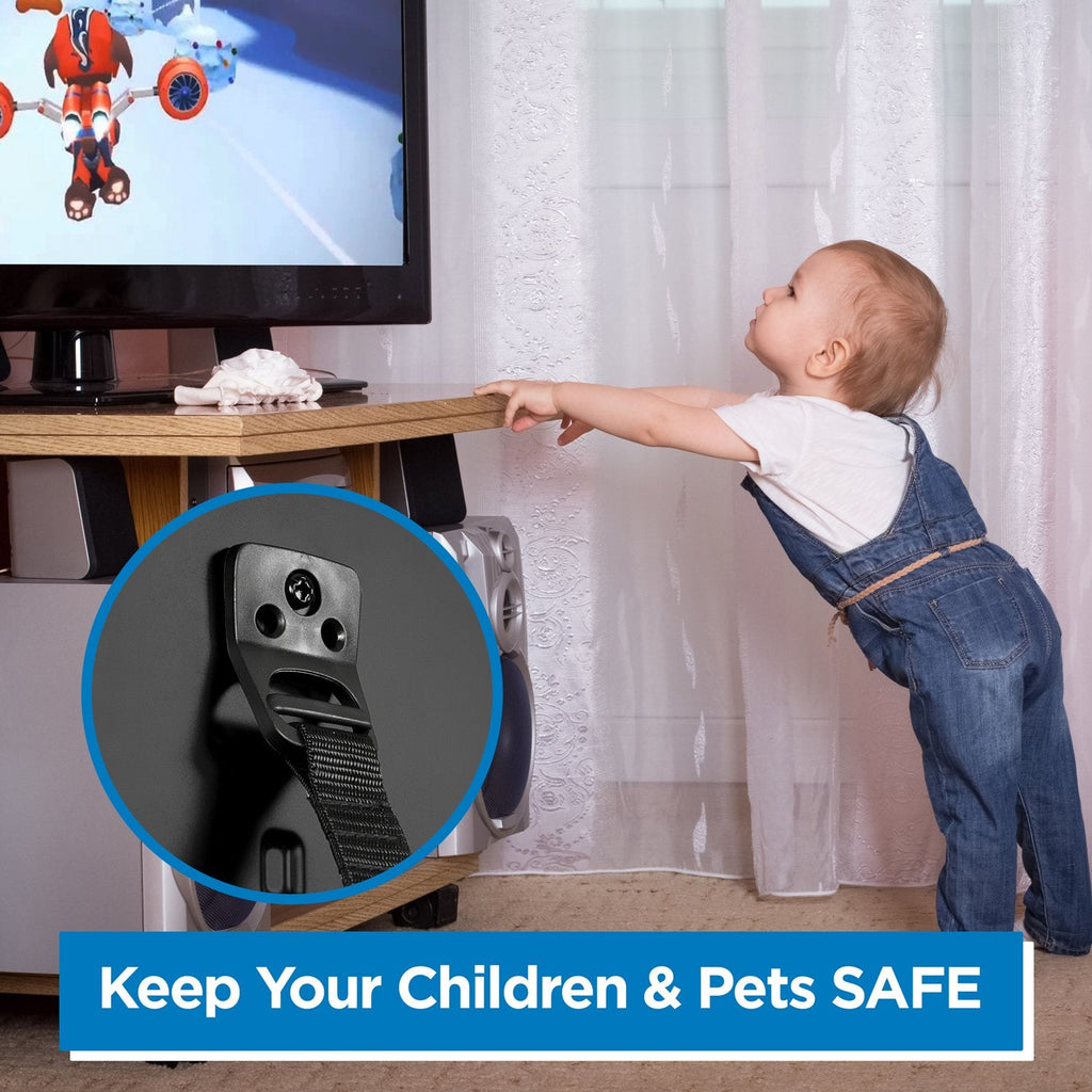 Safety Straps for TV, Furniture, Bookcase, Dresser and TV Stands - Anti-Tip Strap Television Anchor Kit for Baby
