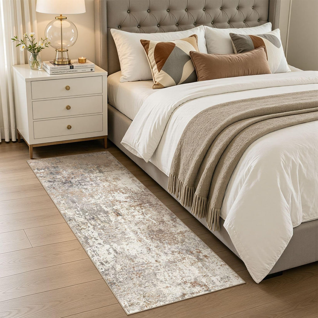 Runner Rug 2x5 Machine Washable Non-Slip Kitchen Neutral Rug