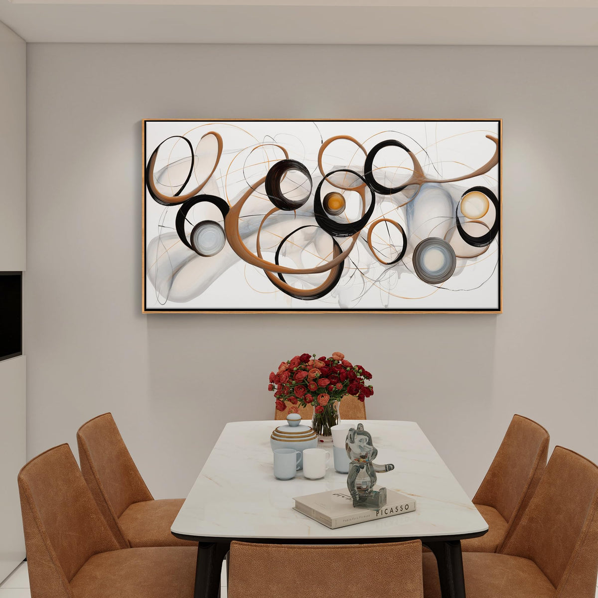 Framed Wall Art Living Room Wall Decor Framed Abstract Canvas Wall Art Bedroom Wall Decor Above Bed Office