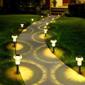 8 Pack Solar Garden Lights Outdoor Waterproof 3000K Warm White LED