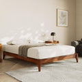 Bamboo Japanese Joinery Bed Frame, Tools Free, Brown