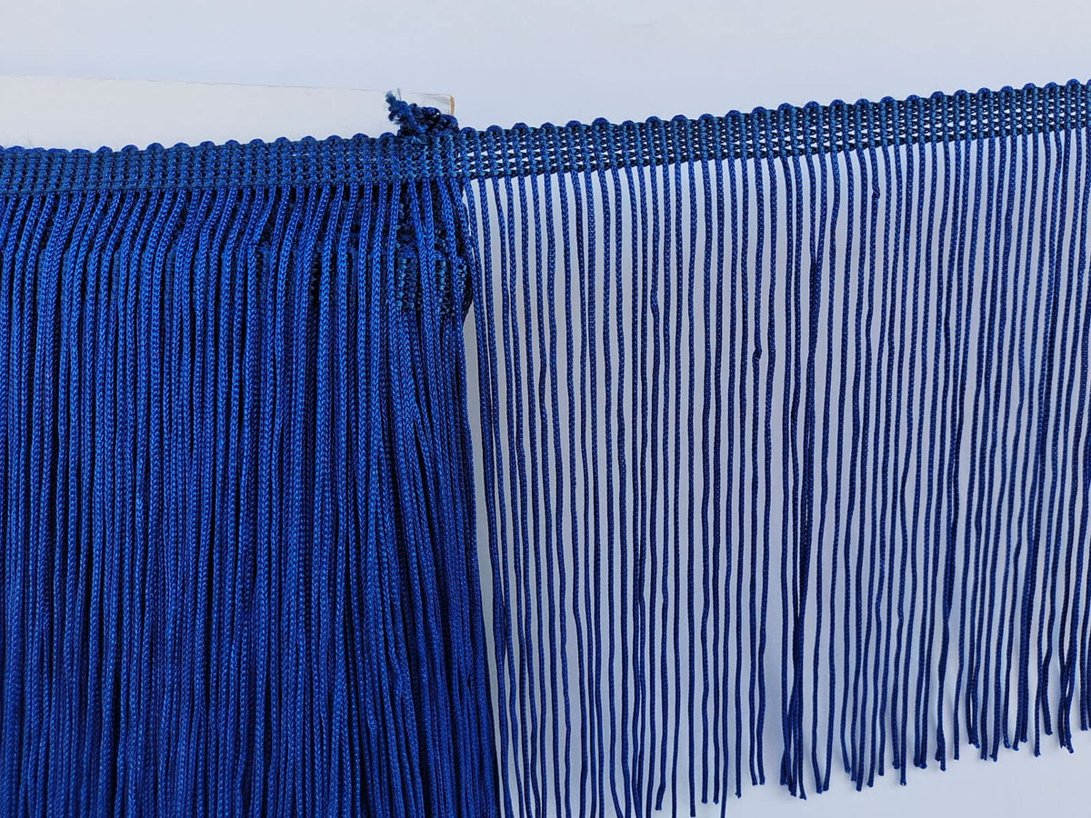 Chainette Fringe Trim 6 Inch 10 Yards Tassel Fringe Trim for Sewing Craft DIY Decoration(901 Navy Blue)