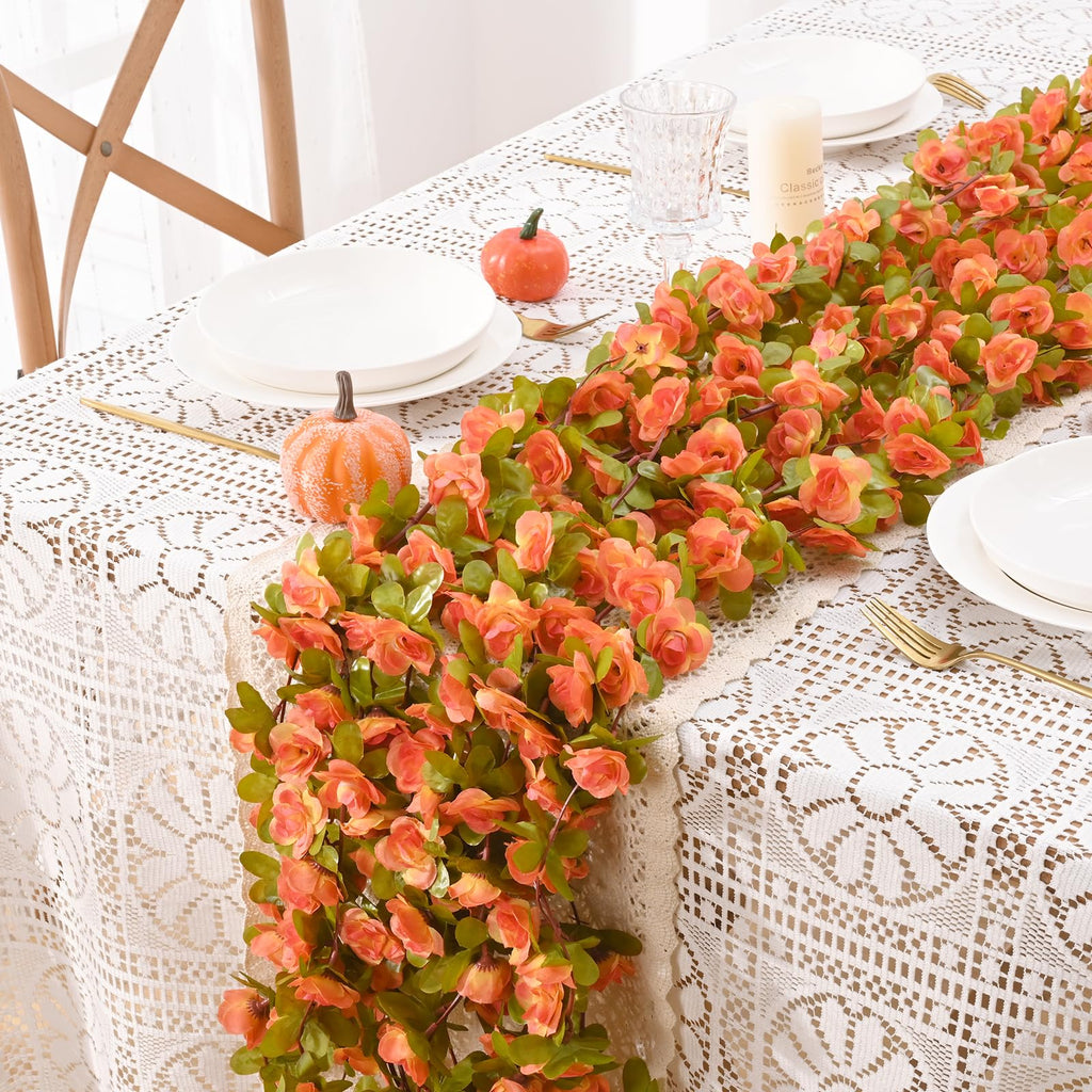 5Pcs 41Ft Fake Flower Garland Artificial Rose Vines