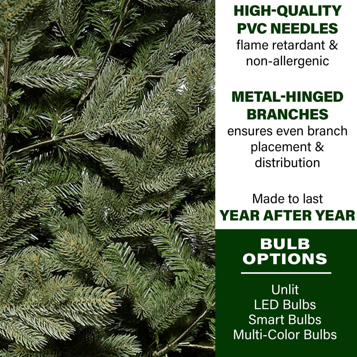 Woodside Pine Christmas Tree, Tall | Perfect Artificial Holiday Tree , Family Room, or Den | No Lights