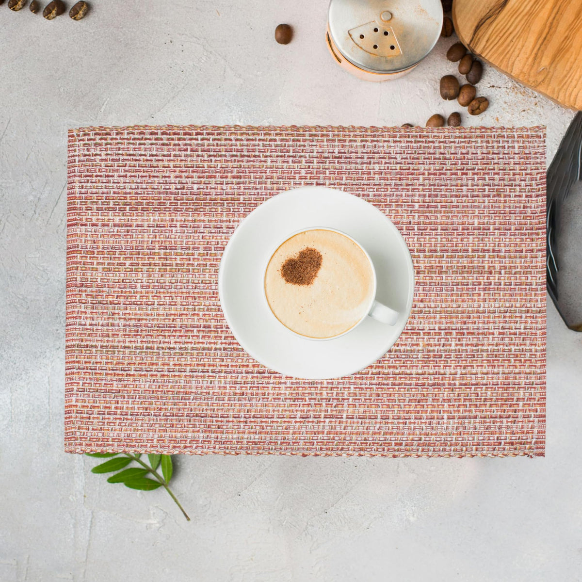 Two Tone Placemat Cotton Tablemat 14x20 (Set of 6) Fall