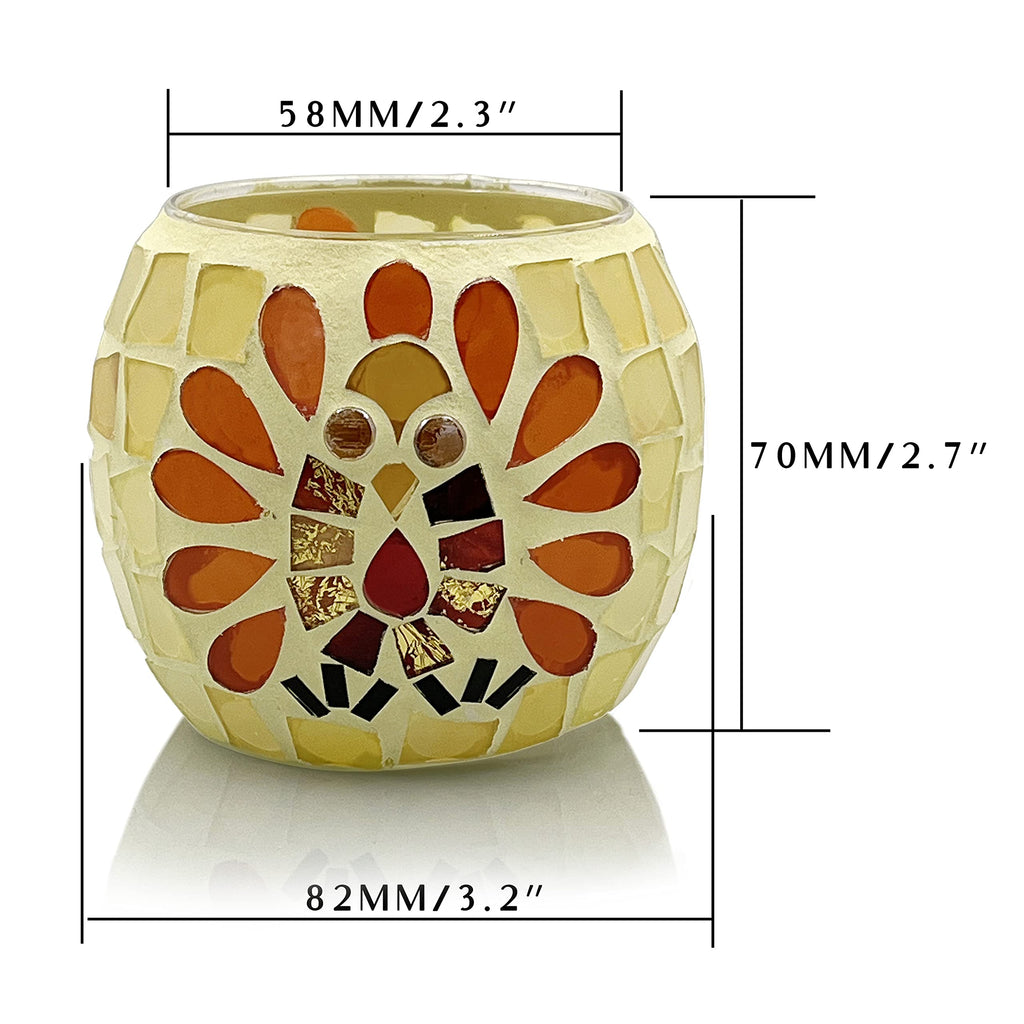 Thanksgiving Votive Candle Holder Set of 4
