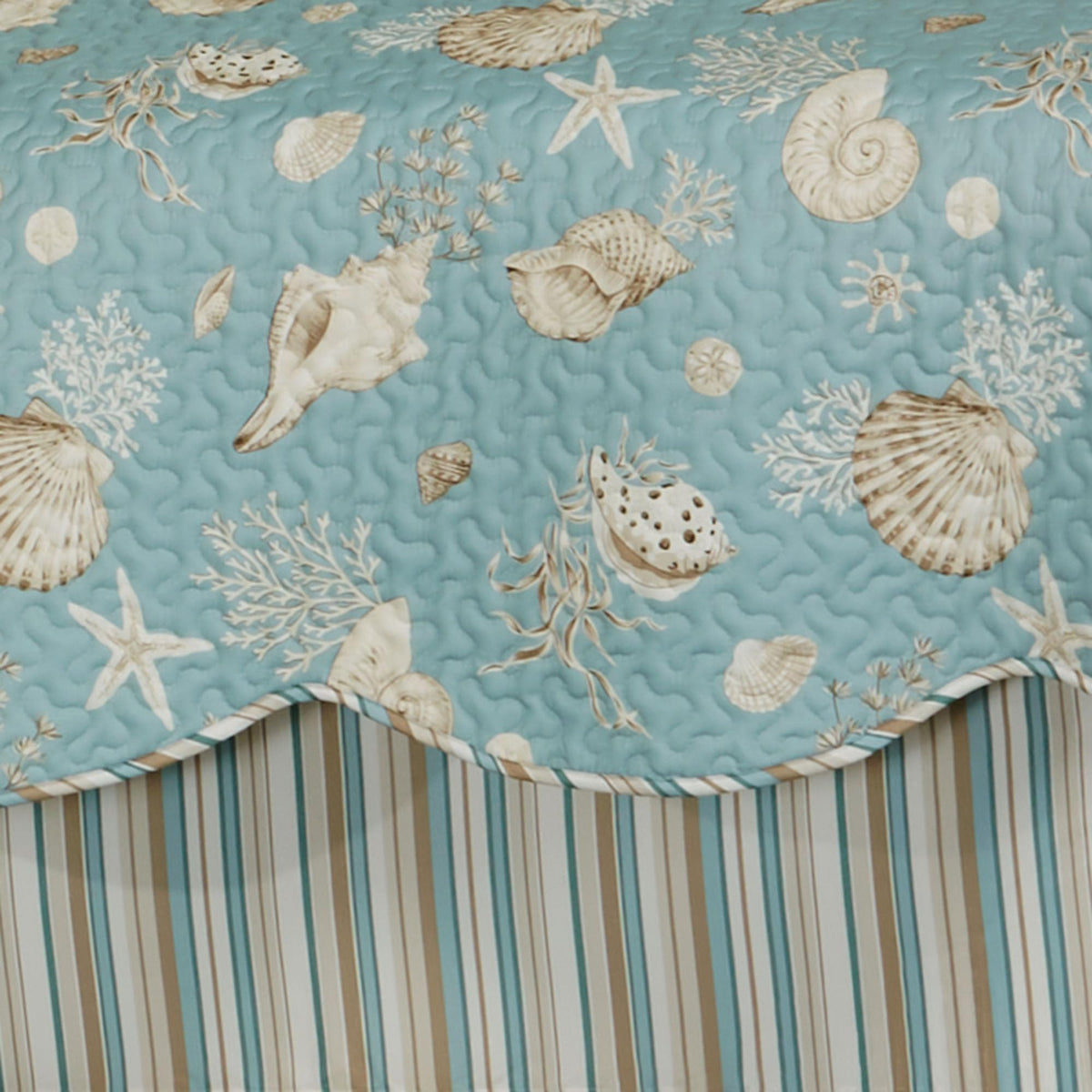 Seabreeze Coastal Beach Bedding, Quilt, 6 Pc Set