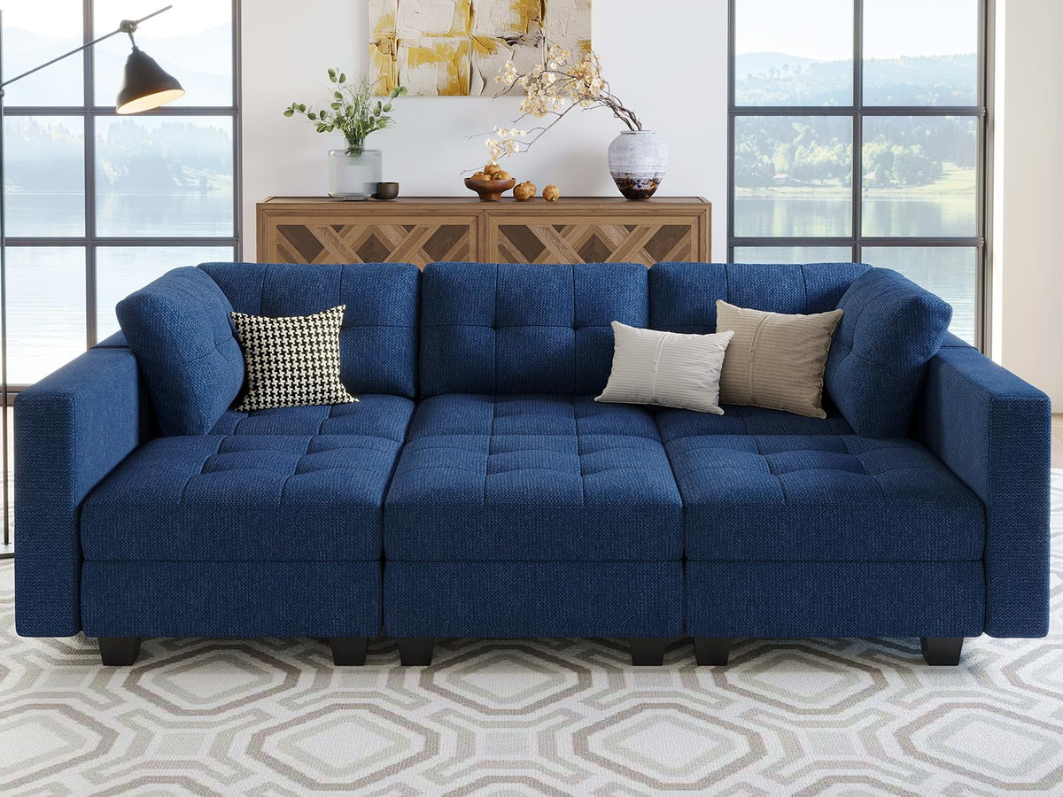 Modular Sectional Sofa with Storage Sectional Sleeper Couch Modular Sofa Bed Blue