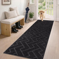 Hallway Runner Rug, 24" x 59", Black