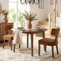 Mid Century Modern Dining Chairs, Velvet Fabric Farmhouse Upholstered and Curved Backrest Kitchen Accent Chairs Set