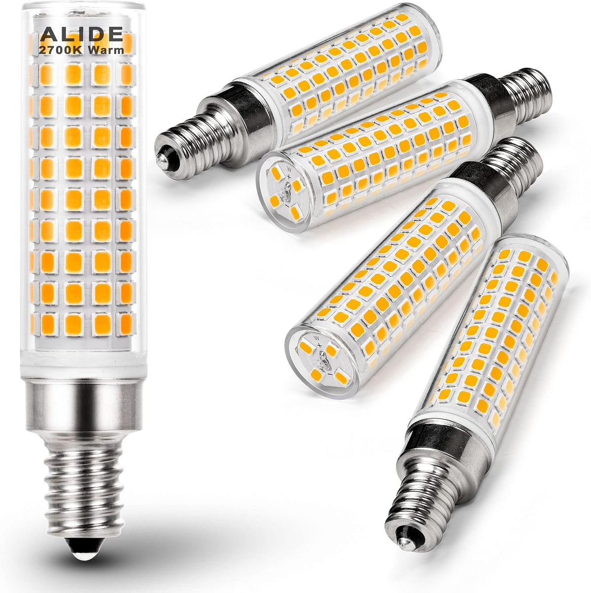 E12 100 Watt Equivalent LED Candelabra Bulbs C7,2700K Warm White