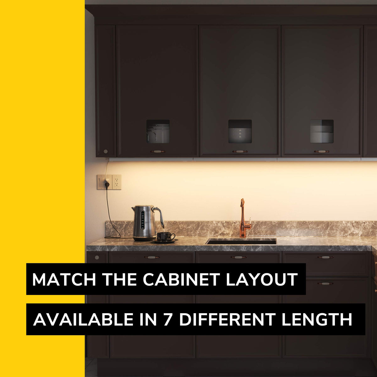 18-inch 3 Color Levels LED Under Cabinet Lighting, Hardwired or Plugged-in, Selectable White 2700K/3000K/4000K