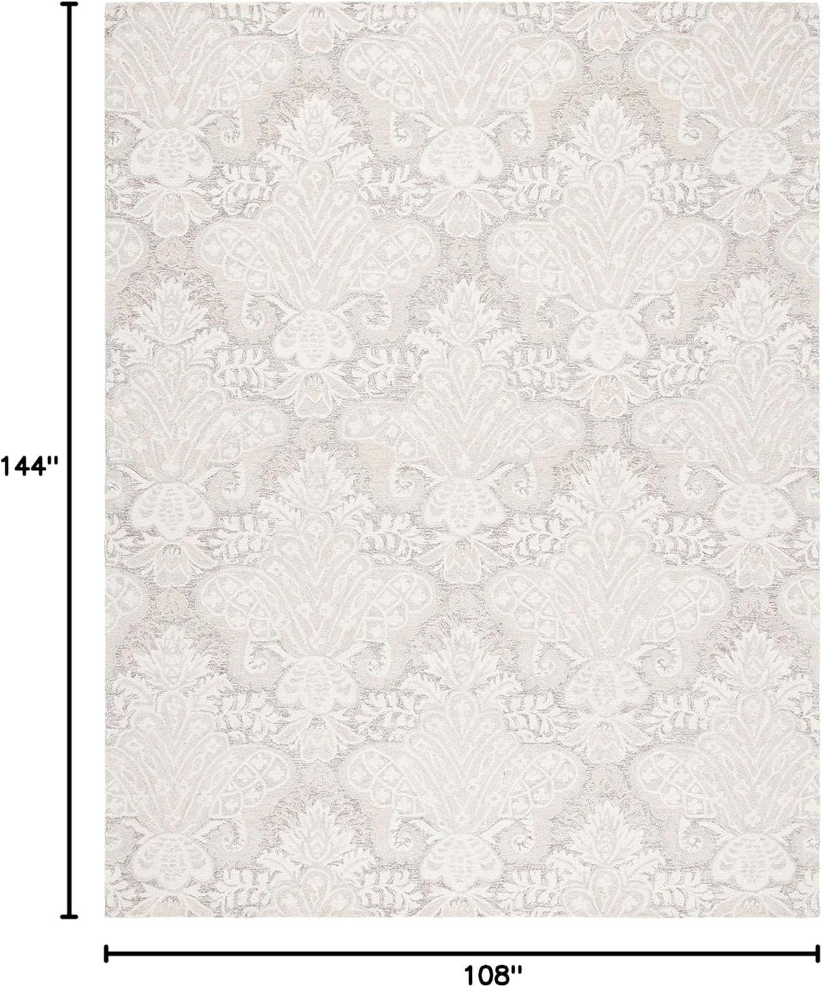 Micro-Loop Area Rug, Beige, Handmade Wool