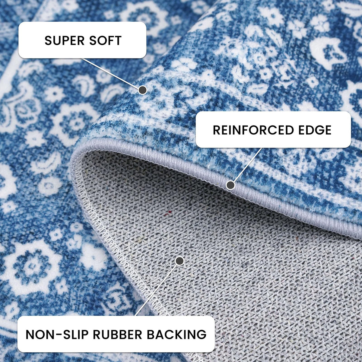 Vintage Washable Runners 3x18 Runner Rug Non Slip