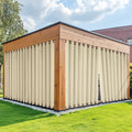 Waterproof Outdoor Curtains with Zipper Extra Long Top & Bottom Grommet Thermal Privacy Drapes 2 Panels Gazebo