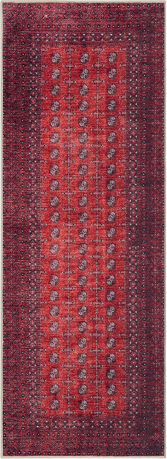 Rug - Machine Washable Runner Rug with Non-Slip Backing, Ideal