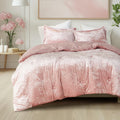 Reversible Velvet Blush Full/Queen Comforter Set, 3pc