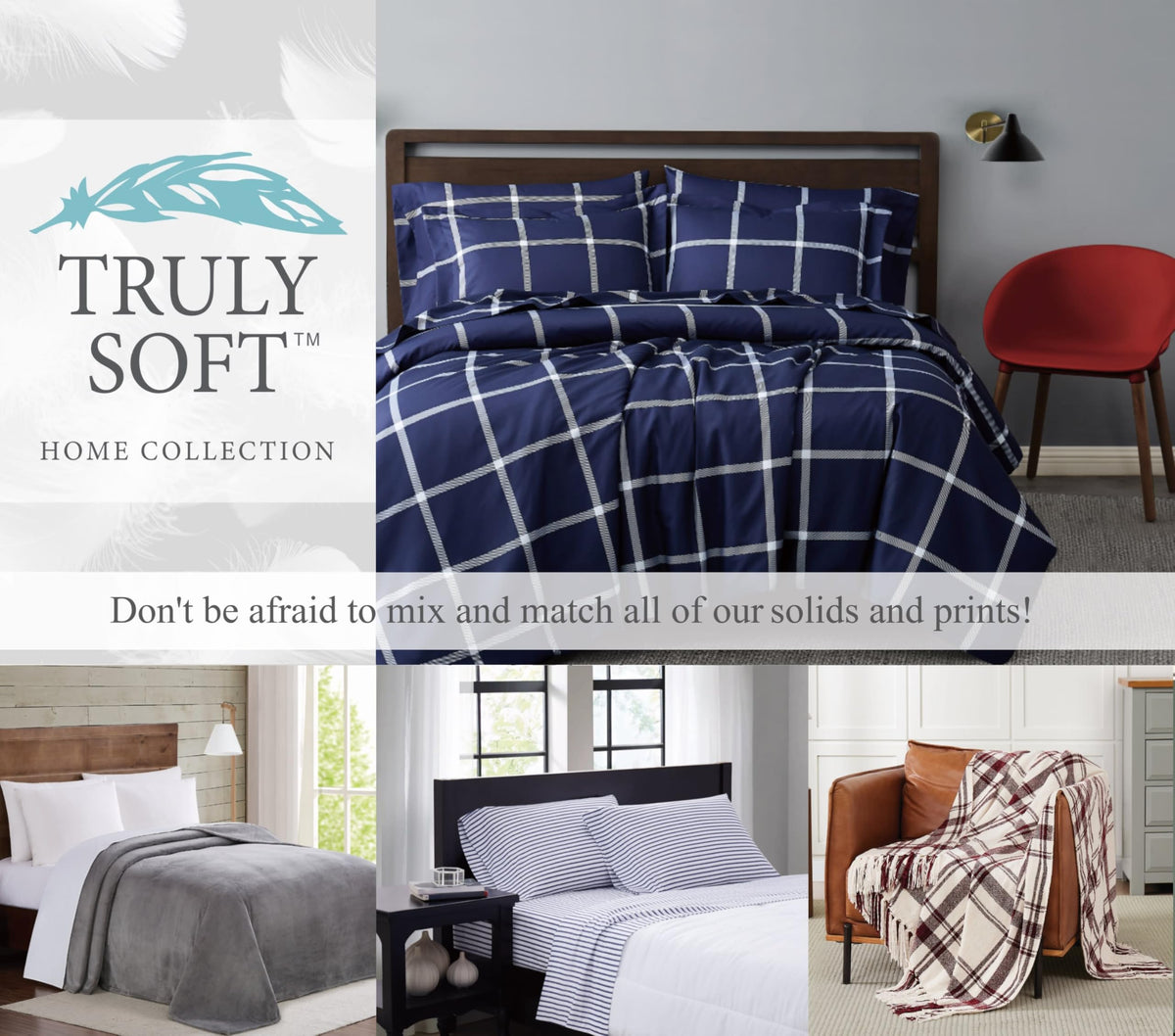Everyday Buffalo Plaid Khaki Polyester 3-Piece Quilt Set, Plaid Themed, for Men and Women, Oeko-TEX Certified