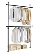 Heavy Duty Adjustable Garment Rack - One-Touch System for Easy Assembly, 352 LBS Load Capacity Freestanding Metal