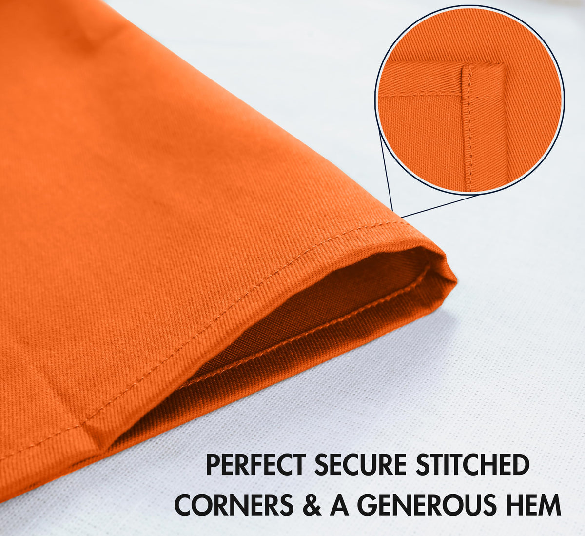 Cloth Napkins Set of 12, Cotton Enrich 18"x18" - Orange/Fall