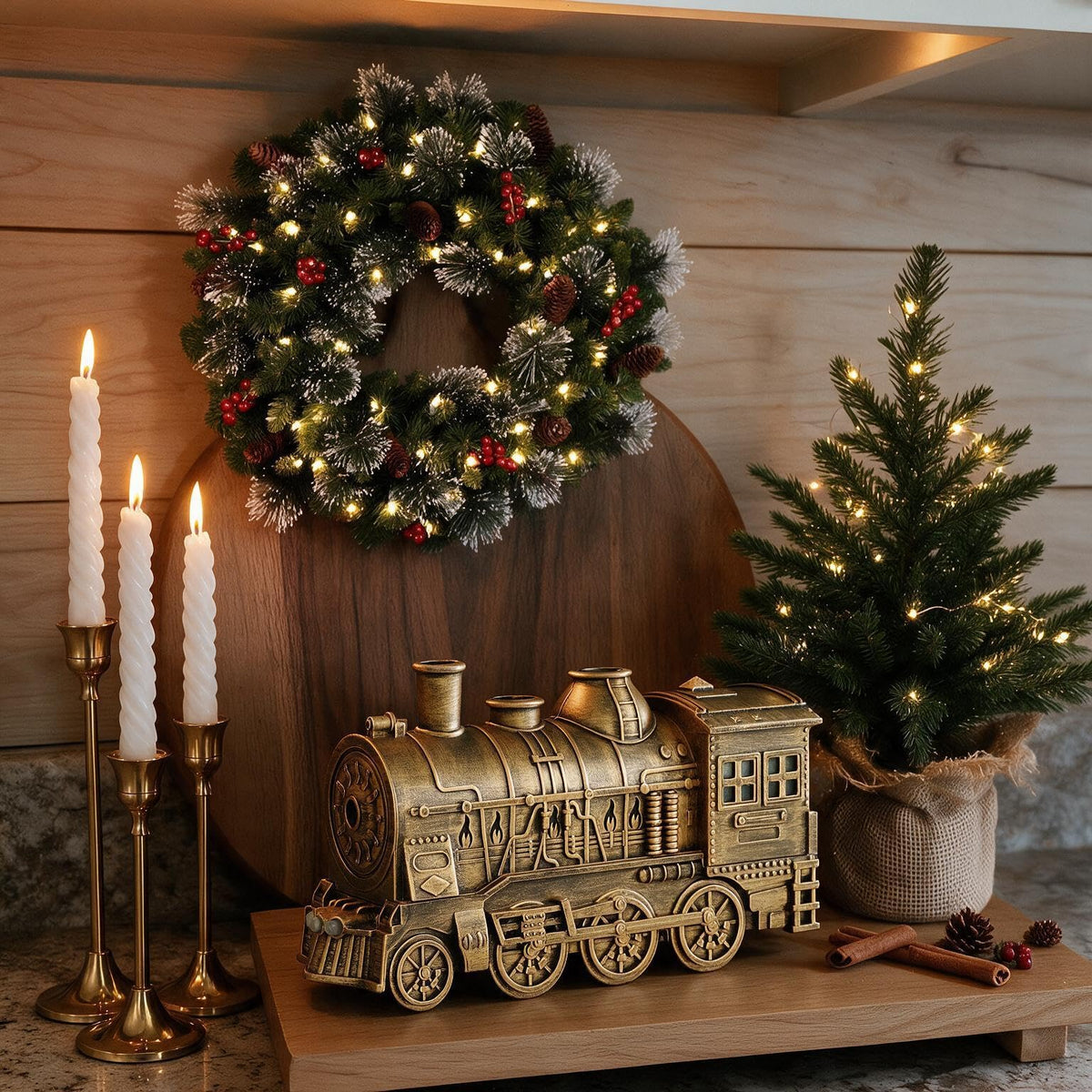 Essential Oil Diffuser Train Cool Mist Humidifier Quiet Aromatherapy Diffuser with Night Light Desk