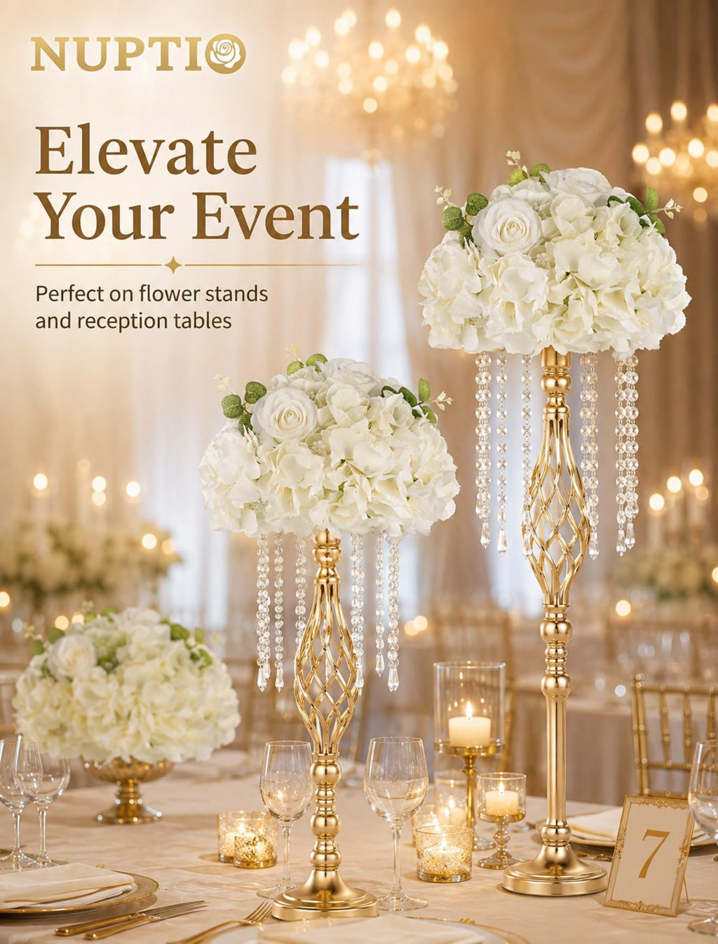 Flower Balls for Centerpieces Wedding: 10 Pcs 11.8 inch Diameter Artificial Flower Ball Arrangement Bouquet