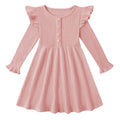 Toddler Girl Dress Girls Sweater Dresses Long Sleeve Ribbed Knit Dresses