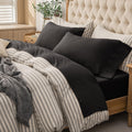 Jersey Knit Sheet Set Solid Black King