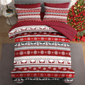 Full Christmas Comforter Set with Sheets, 7 Pieces Boho Bedding