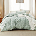 Sage Green Floral Comforter Set, 3-Piece Bedding in a Soft Tone