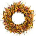 Artificial Fall Wreath 22 Inch Fall Wreaths for Front Door Autumn Porch Farmhouse Thanksgiving Day Harvest Festival